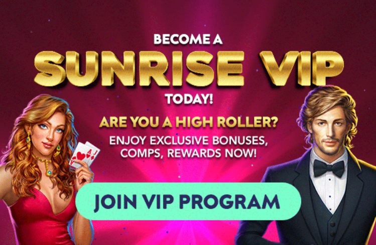 Sunrise VIP казино депозиттік бонус кодтары жоқ